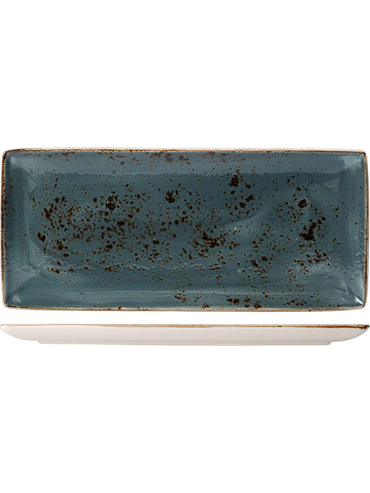 

Блюдо прямоугольное Steelite Craft Blue фарфоровое 37x16 см синее