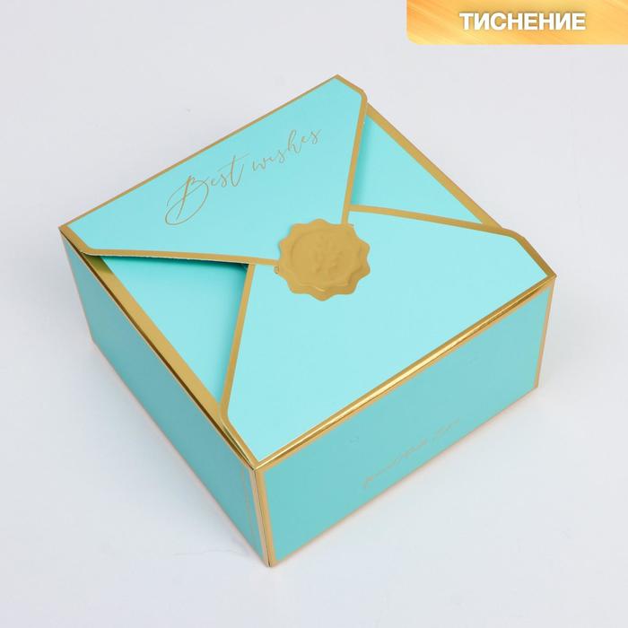 

Коробка «Голубая лагуна»,14,5 х 14,5 х 8 см, Коллекция упаковки "Послание"