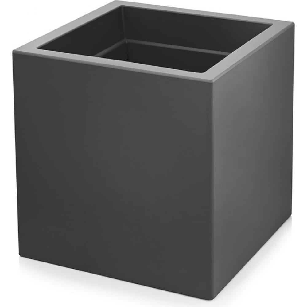 

Цветочное кашпо Green Land Cubo 19410366 3 л темно-серый 1 шт., Cubo