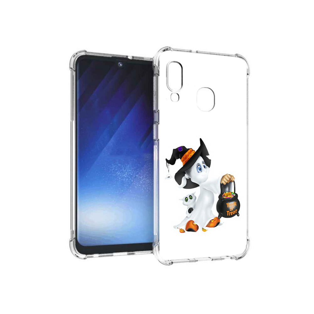 

Чехол MyPads Tocco для Samsung Galaxy A20e Маленький призрак (PT133424.505.113), Прозрачный, Tocco