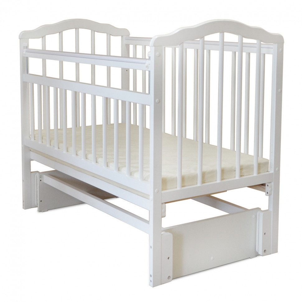 Детская кроватка Malika Melisa-5, с универсальным маятником, белый, УТ000004059 кровать детская gandylyan шарлотта люкс с универсальным маятником орех к 2003 2м