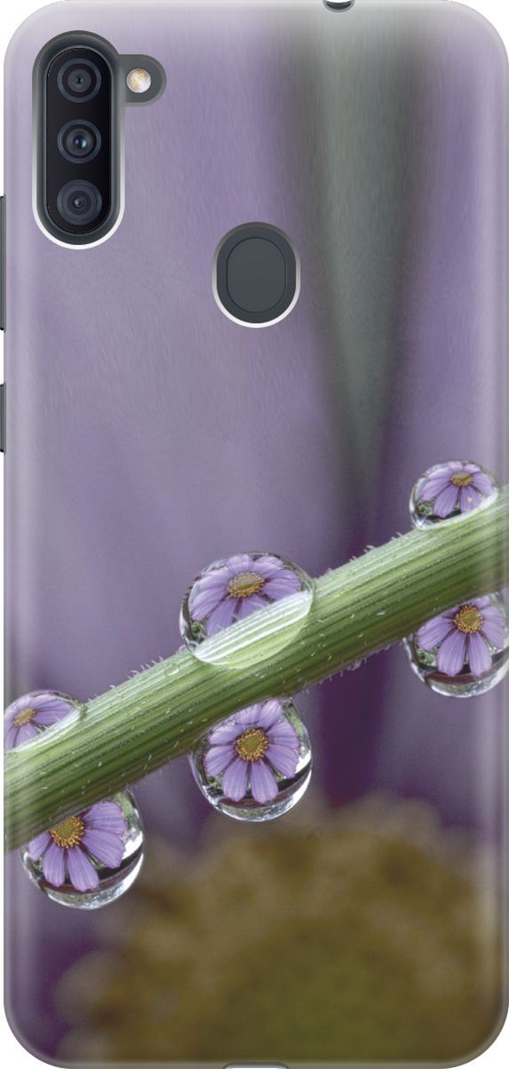 

Чехол на Samsung Galaxy A11/M11 "Сиреневые цветы в каплях", 3477