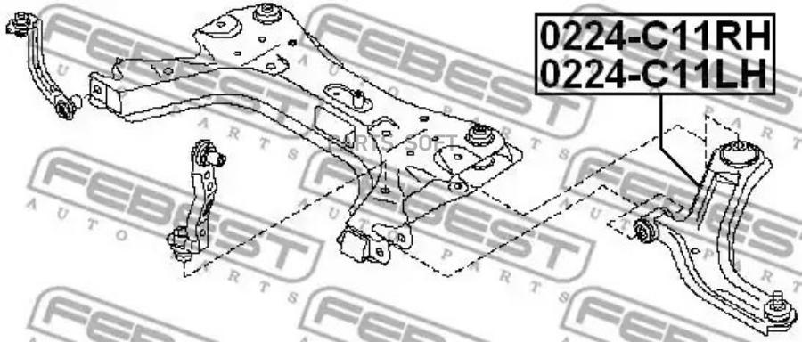 

FEBEST Рычаг передний L NISSAN Tiida FEBEST 0224-C11LH FEBEST 0224-C11LH