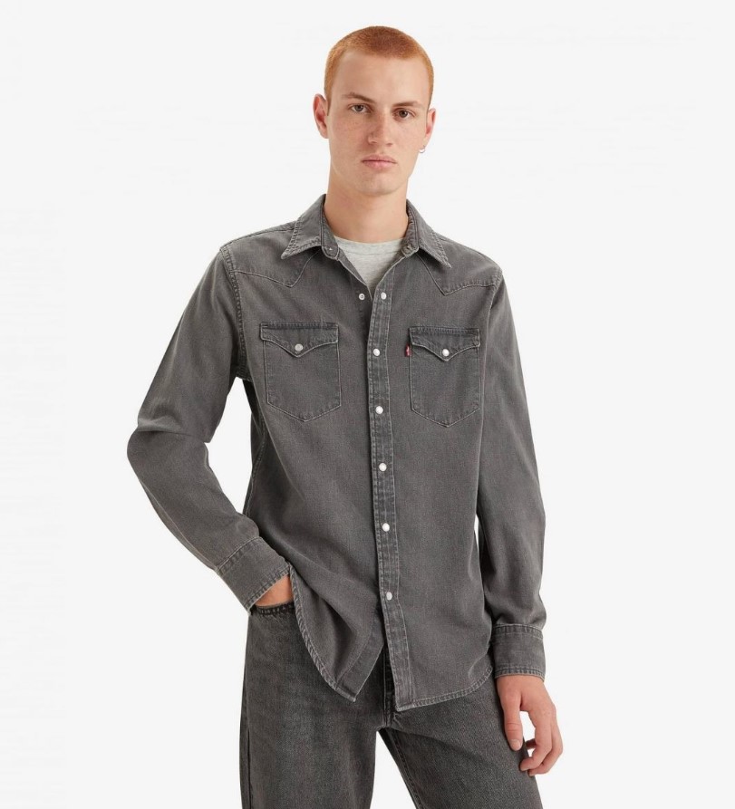 Рубашка Levis для мужчин джинсовая серая размер L 85745-0148 9946₽