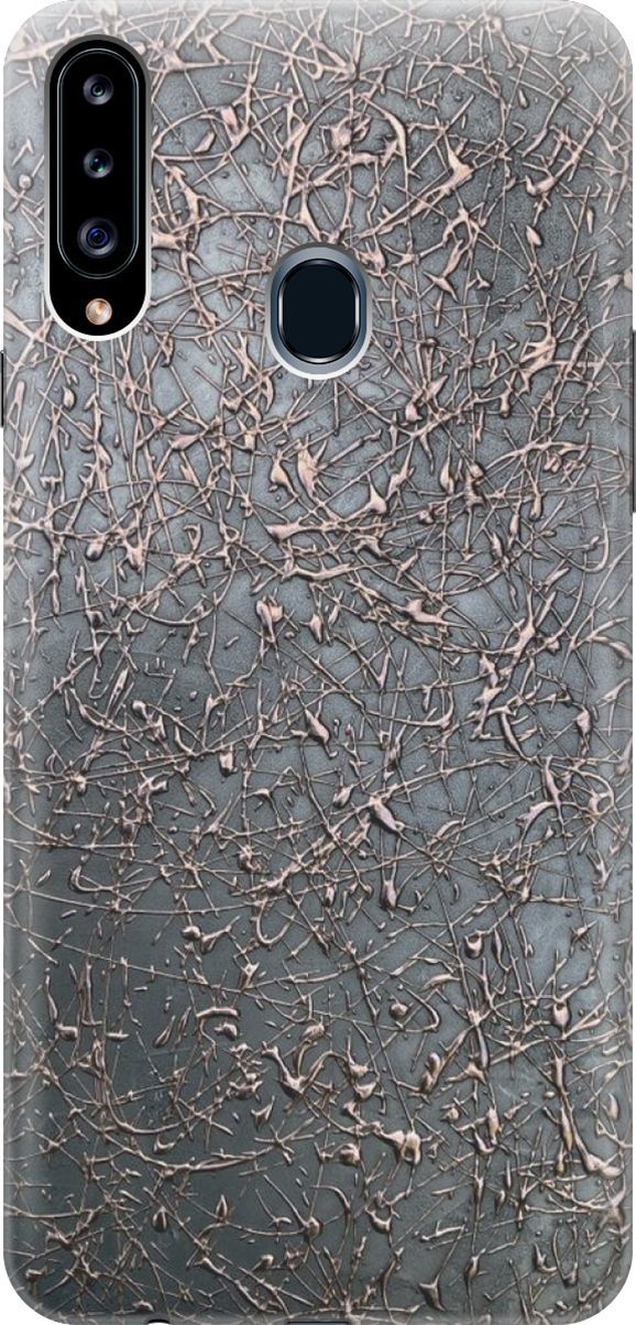 

Силиконовый чехол на Samsung Galaxy A20s с принтом "Бронзовые брызги", Коричневый;серый, 2844