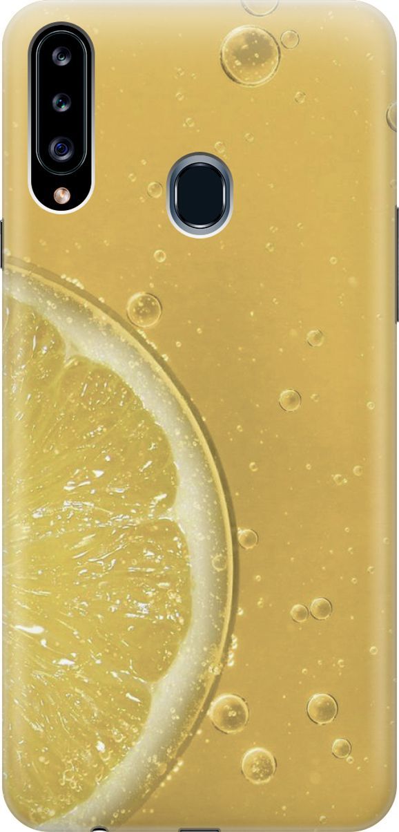 

Силиконовый чехол на Samsung Galaxy A20s с принтом "Лимонад", Белый;желтый, 2844