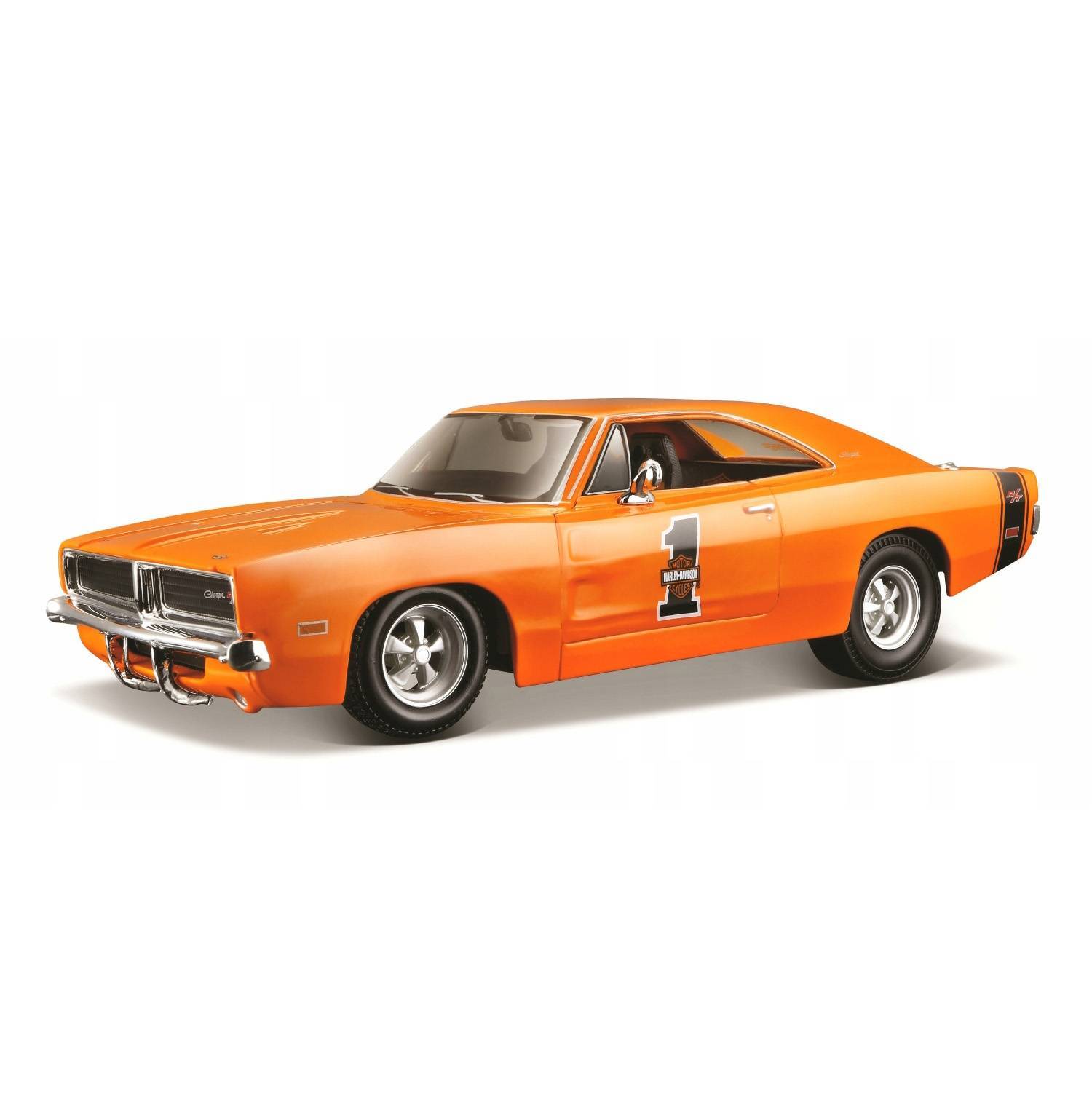 фото Металлическая машинка maisto 1:24 1969 dodge charger r/t оранжевая 32196