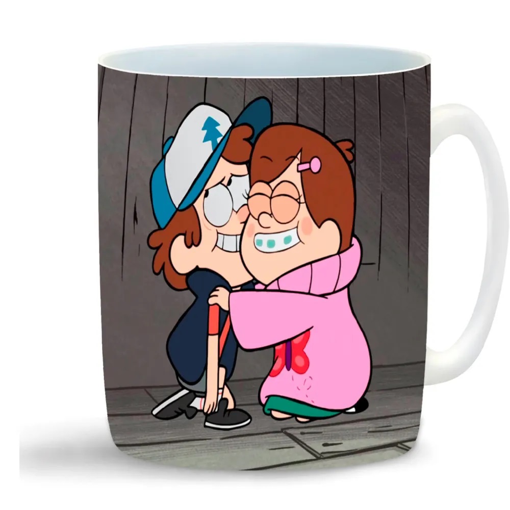 фото Кружка coolpodarok гравити фолз мэбл и диппер сундук серый фон gravity falls mabl&dipper