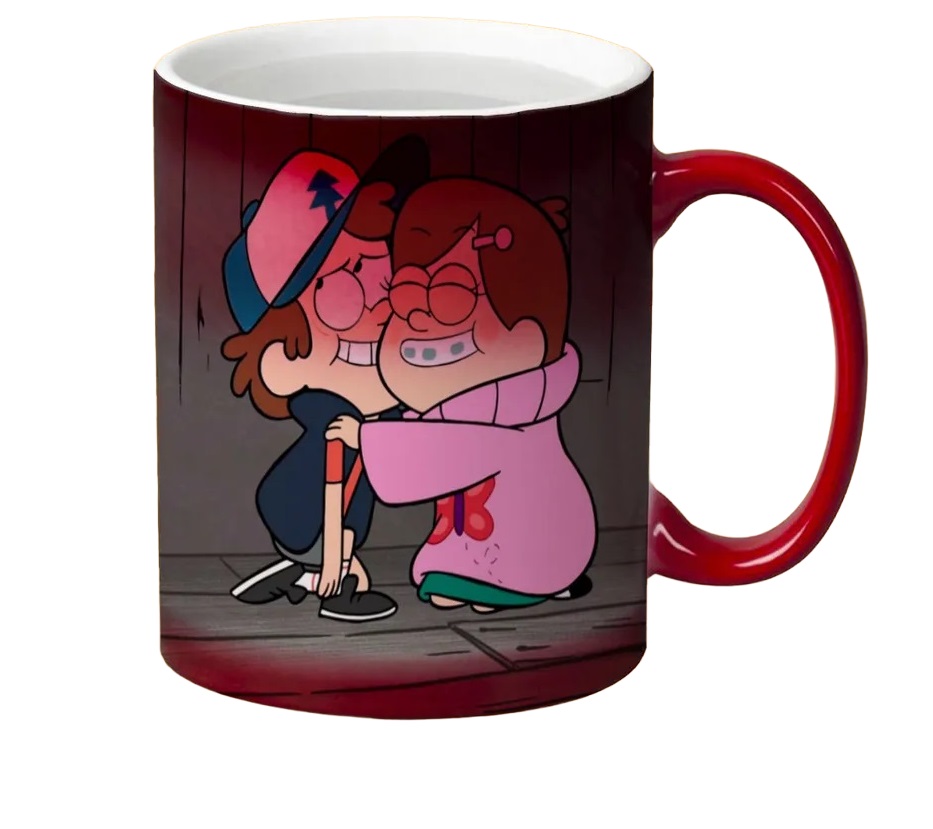 

Кружка CoolPodarok Гравити фолз Мэбл и диппер Сундук Серый фон Gravity Falls Mabl&Dipper