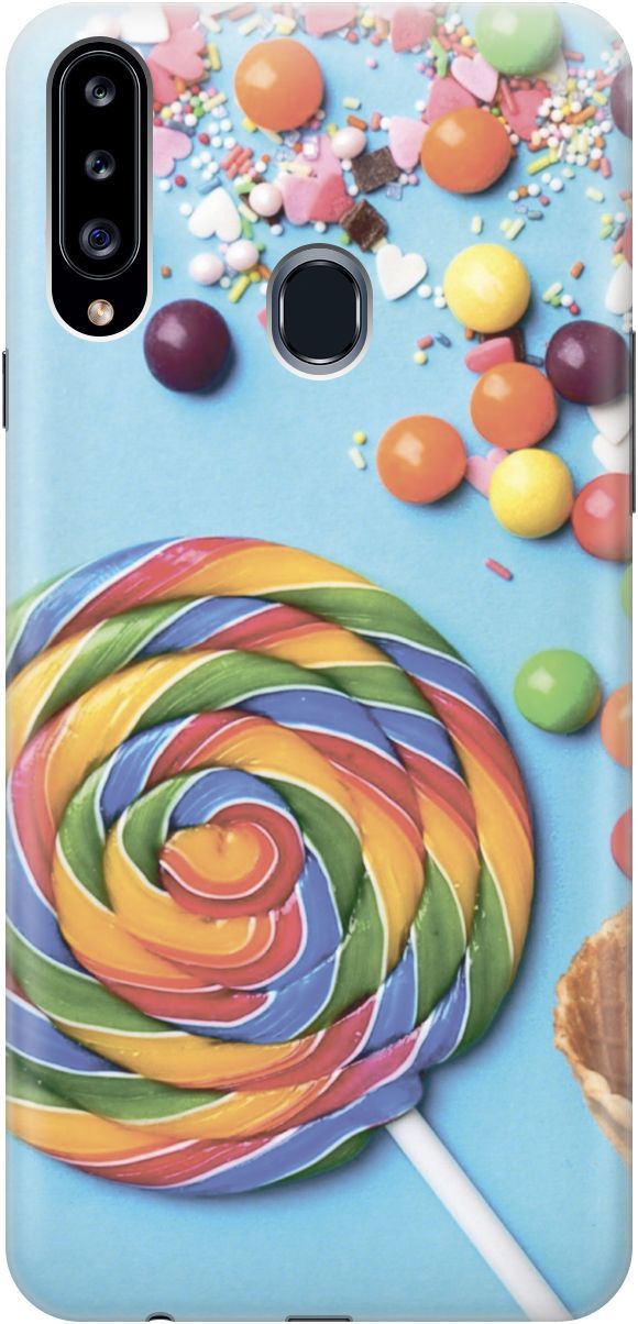 

Силиконовый чехол на Samsung Galaxy A20s "Разноцветный леденец", 3480