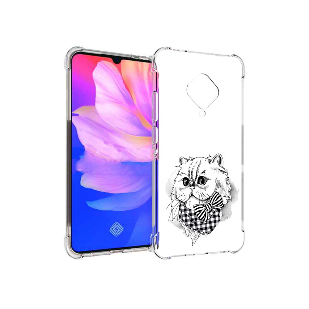 

Чехол MyPads Tocco для Vivo V17 нарисованная красивая кошечка (PT147343.378.503), Прозрачный, Tocco