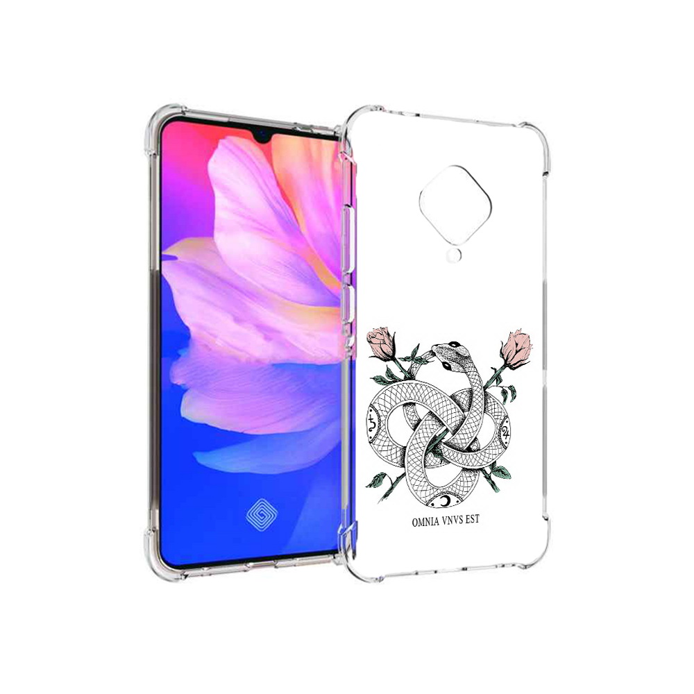 

Чехол MyPads Tocco для Vivo V17 нарисованная змея абстракция (PT147343.378.502), Прозрачный, Tocco