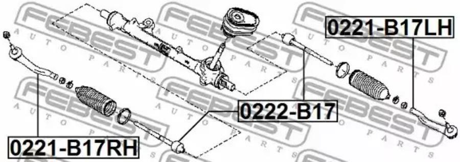 

FEBEST Рул. тяга NISSAN SENTRA RUS MAKE B17R 2014.08-2016.03 [EL] FEBEST 0222-B17