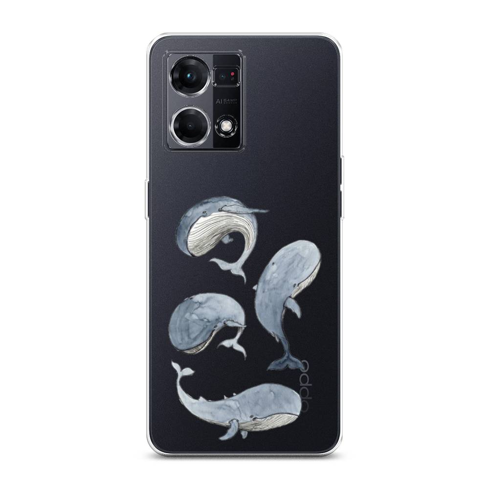 

Чехол Awog на Oppo Reno 8 4G "Киты", Голубой;белый;прозрачный, 2511450-1