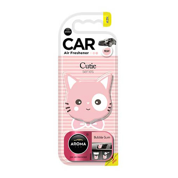 фото Ароматизатор aroma car cuttie cat bubble gum жвачка пропитанный подвесной-дефлектор