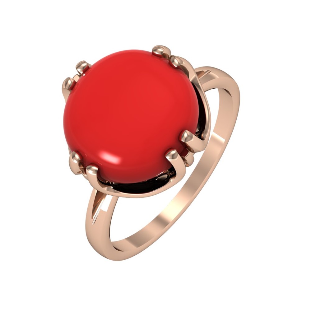

Кольцо из серебра р. 17,5 ПРИВОЛЖСКИЙ ЮВЕЛИР 232399-KR26, коралл, 232399-KR26