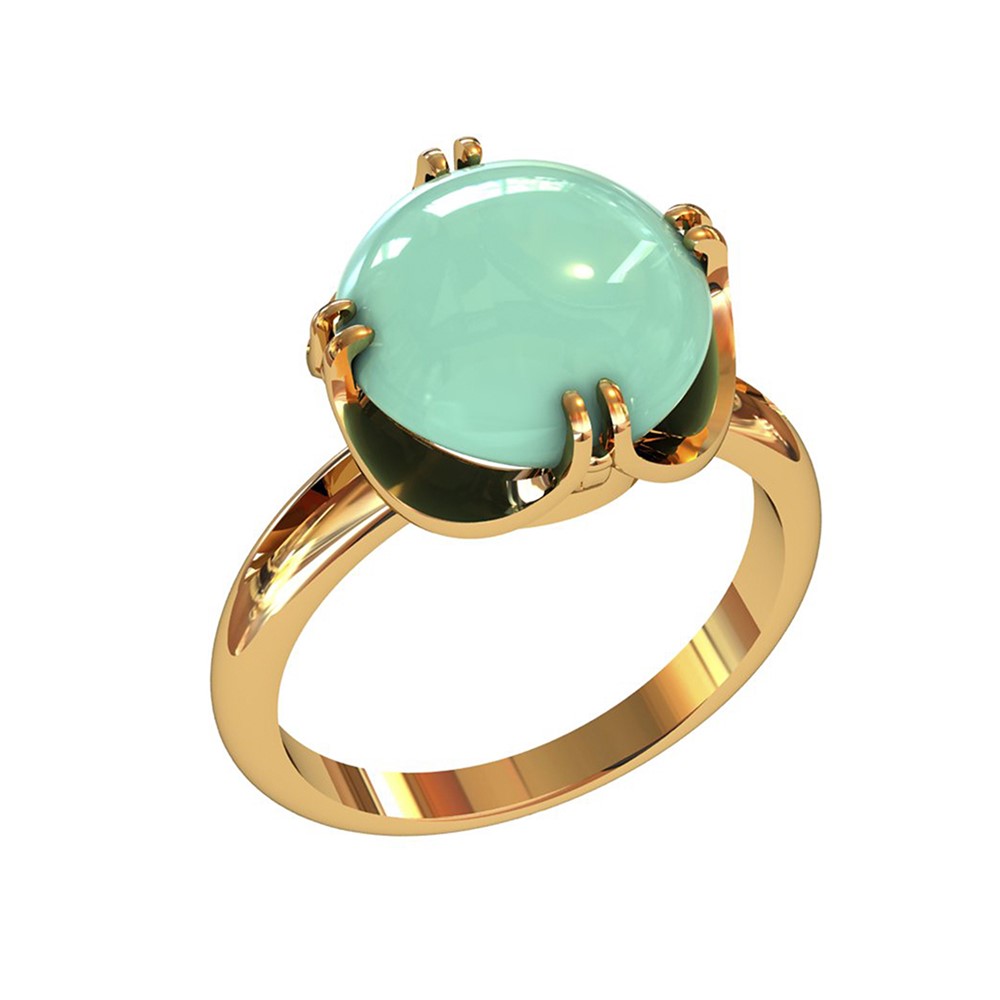 Кольцо из серебра р.20,5 ПРИВОЛЖСКИЙ ЮВЕЛИР 232399-AZ, амазонит