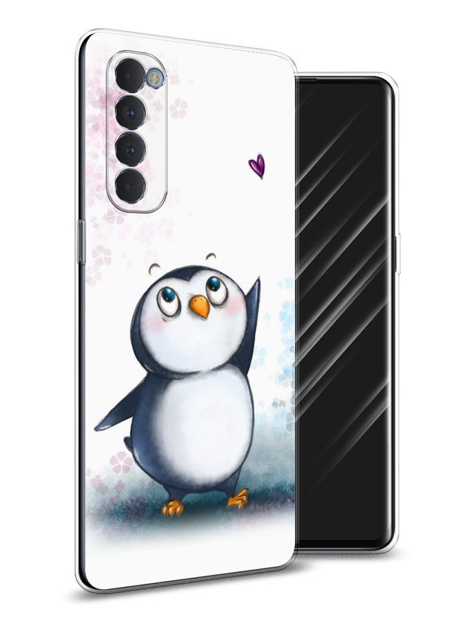 

Чехол Awog на Oppo Reno 4 Pro "Пингвин и сердечко", Разноцветный, 258950-1