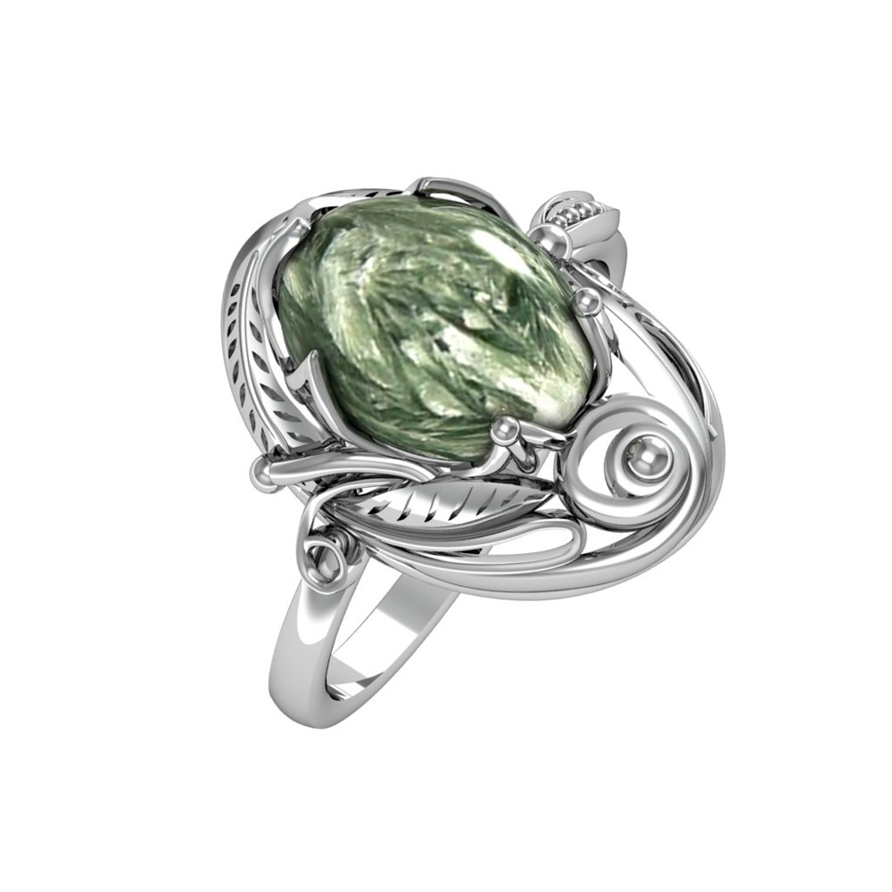 

Кольцо из серебра р. , ПРИВОЛЖСКИЙ ЮВЕЛИР 231698-KL, клинохлор, 231698-KL