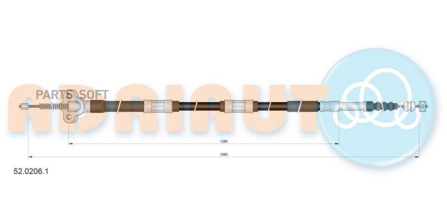 

Ad52.0206.1_=Pe76182=40.2214=9tb4012=Sp-D066=17.1445[4643012300]!Трос Ручника Лtoyota Coro