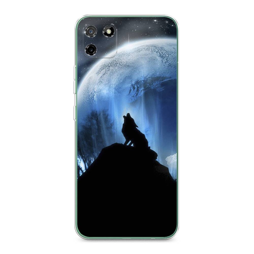 

Чехол на Realme C11 2020 "Волк 2", Синий;черный;белый, 253850-1