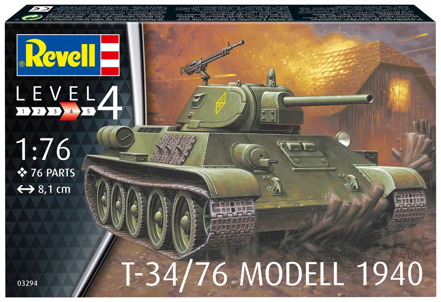 фото Сборная модель советский танк t-34/76 1940 revell