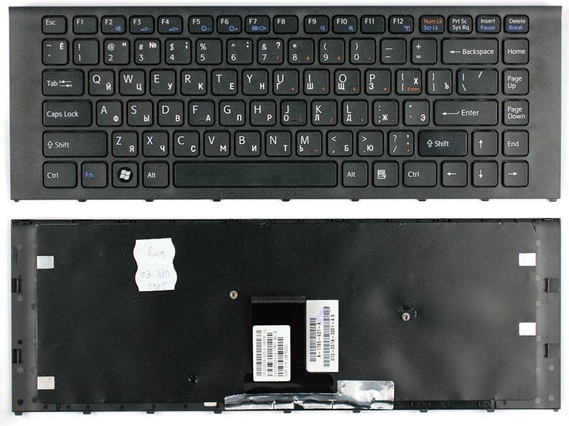 

Клавиатура OEM для ноутбука Sony Vaio VPC-EA черная c черной рамкой