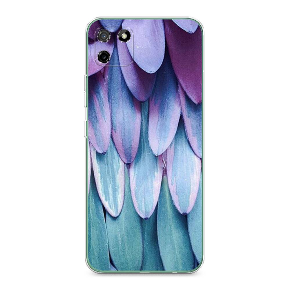

Чехол на Realme C11 2020 "Синее перо", Фиолетовый;голубой, 253850-3