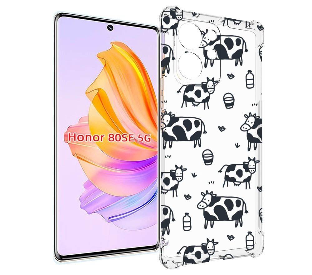 

Чехол MyPads маленькие-коровки для Honor 80 SE, Прозрачный, Tocco