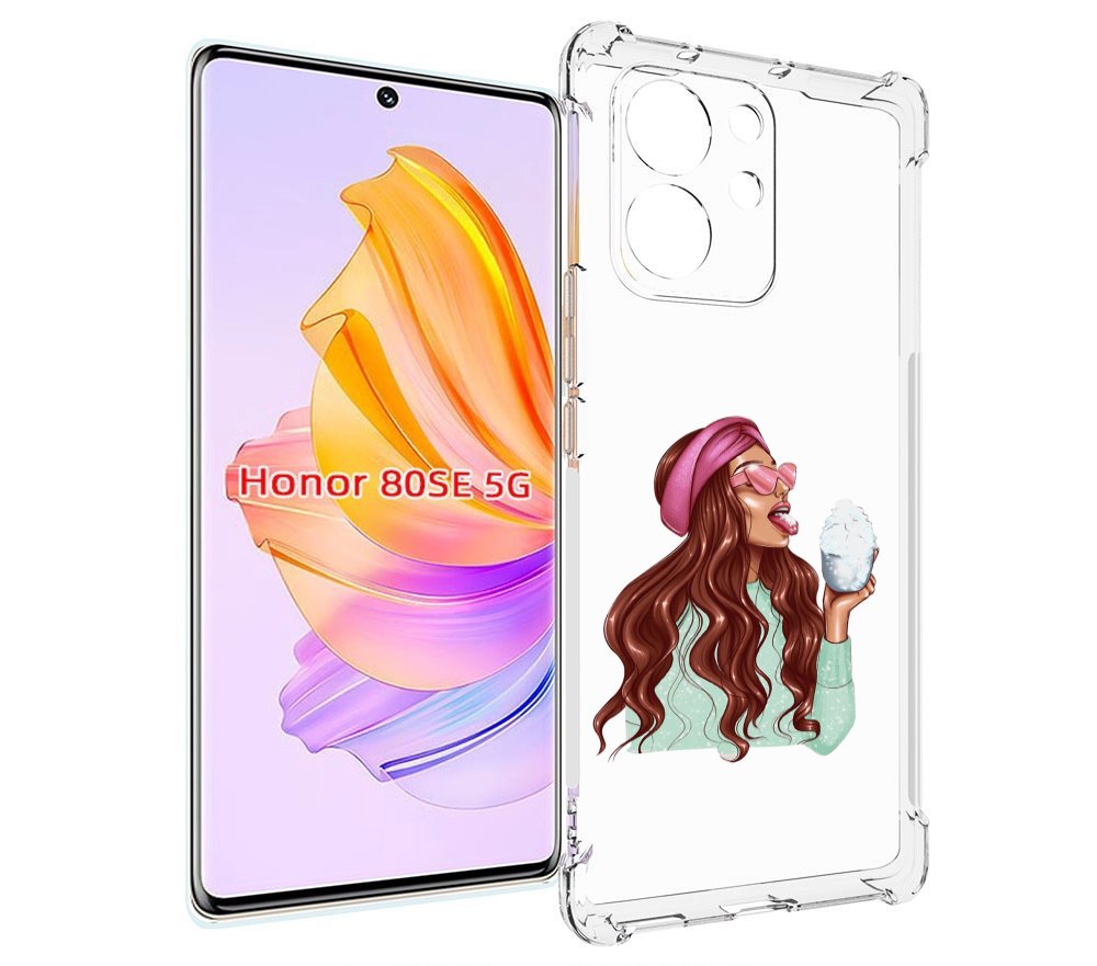 

Чехол MyPads любительница-снега женский для Honor 80 SE, Прозрачный, Tocco