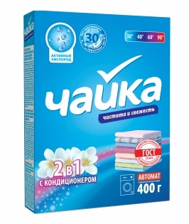 фото Стиральный порошок сонца чайка 2в1 с кондиционером автомат универсальный 400 г