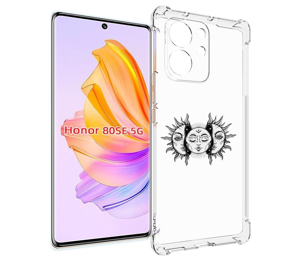

Чехол MyPads луна-в-солнце для Honor 80 SE, Прозрачный, Tocco