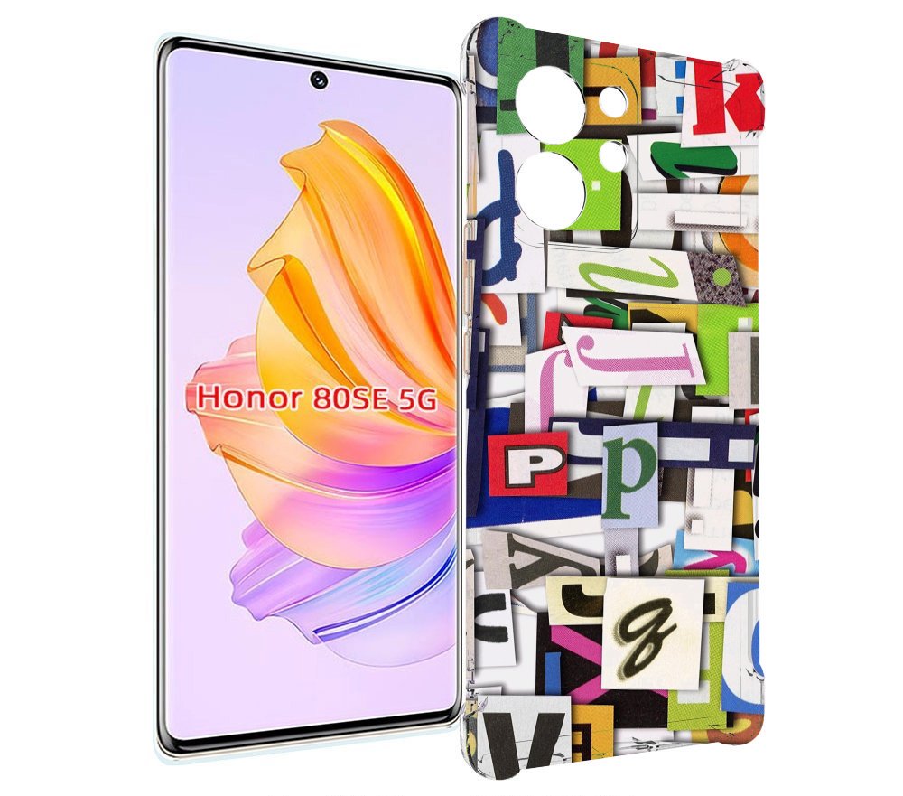 

Чехол MyPads ломанные-буквы для Honor 80 SE, Прозрачный, Tocco