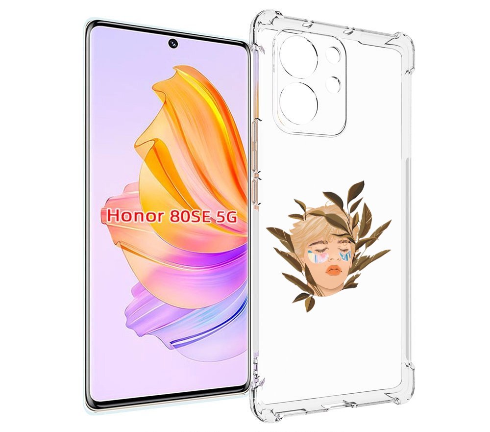 

Чехол MyPads лицо-с-патчами для Honor 80 SE, Прозрачный, Tocco