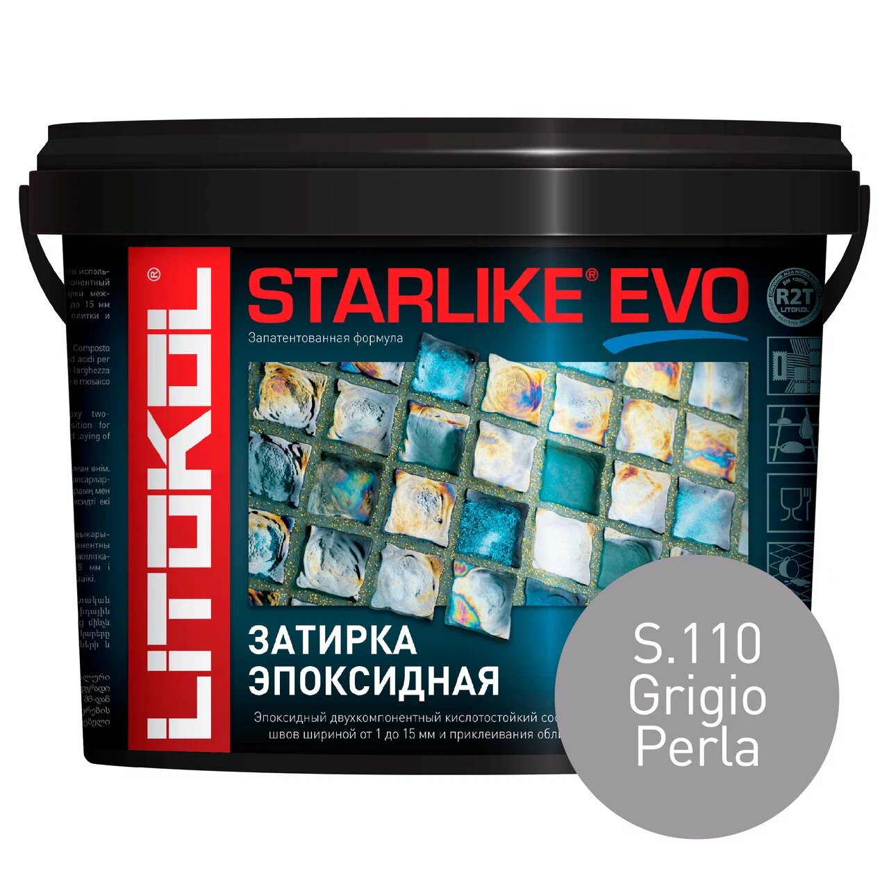 фото Затирка litokol starlike evo s.110 grigio perla 5кг