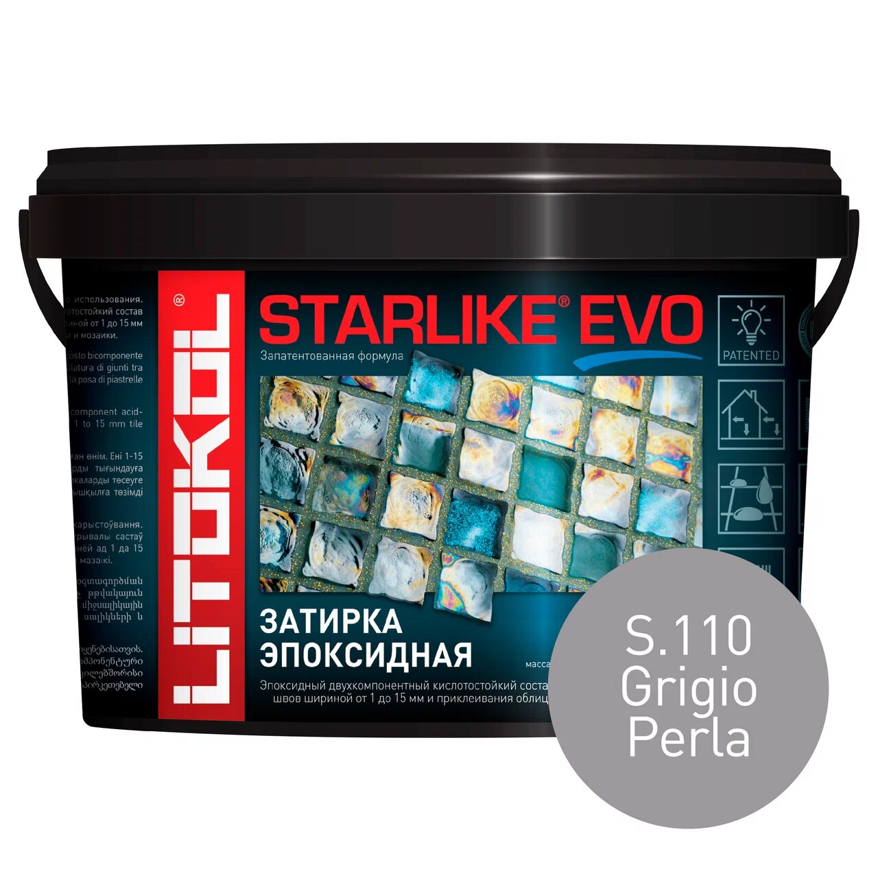 фото Затирка litokol starlike evo s.110 grigio perla 2,5кг