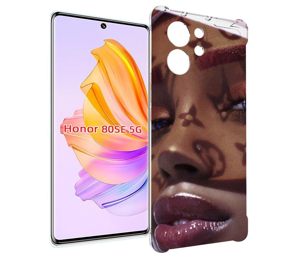 

Чехол MyPads лицо девушки тень женский для Honor 80 SE, Прозрачный, Tocco
