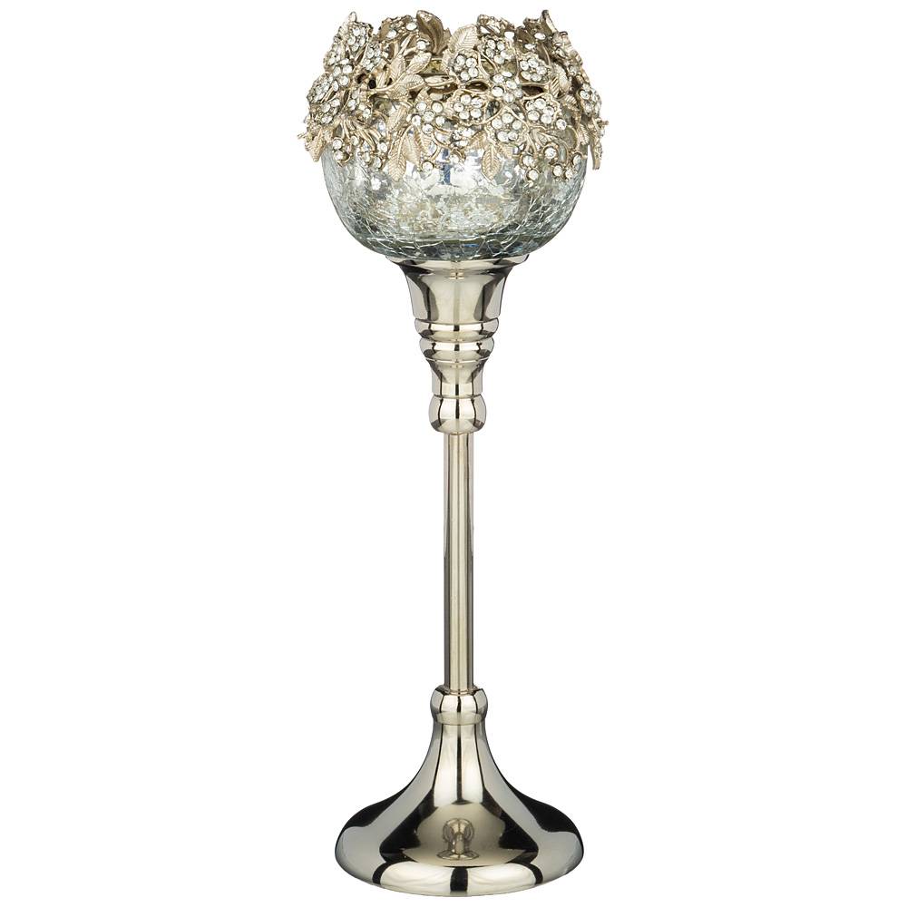 

Подсвечник Lefard Бохо 6х26 см, алюминий, стекло, латунь, Серебристый