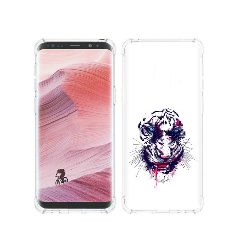 

Чехол MyPads Tocco для Samsung Galaxy S9 безумный тигр (PT101623.567.228), Прозрачный, Tocco