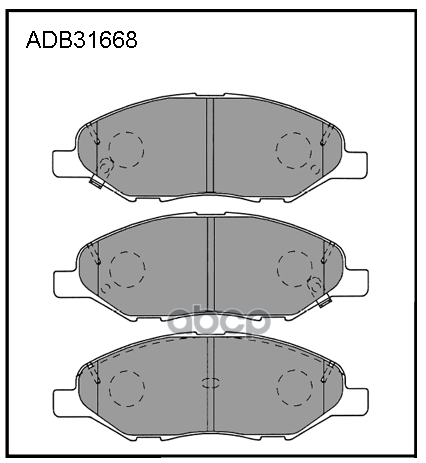 

Колодки дисковые передние Nissan Tiida 1.6/1.8/1.5D 07> ADB 31668