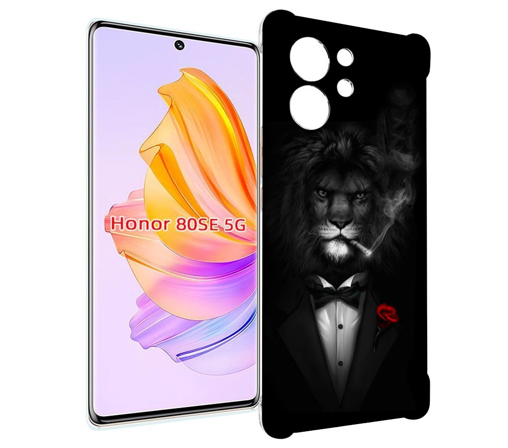 

Чехол MyPads лев-в-темноте-с-сигаретой мужской для Honor 80 SE, Прозрачный, Tocco