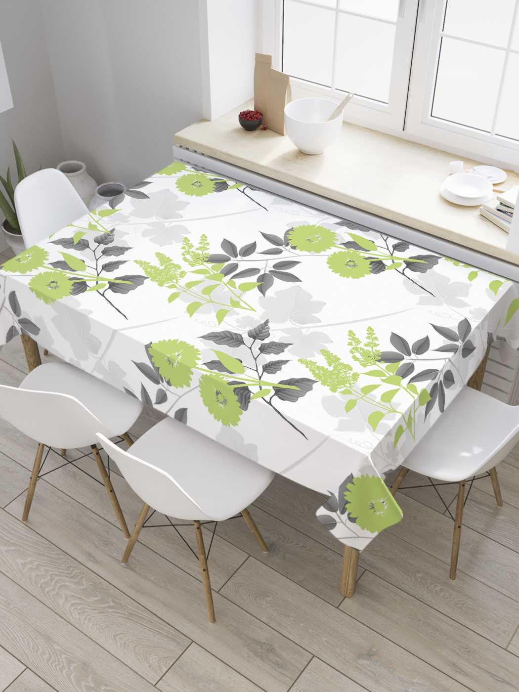 

Скатерть прямоугольная JoyArty "Дыхание лета" из оксфорда, 180x145 см, Серый, Дыхание лета