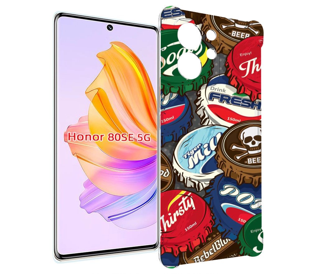 

Чехол MyPads крышки от баночек для Honor 80 SE, Прозрачный, Tocco