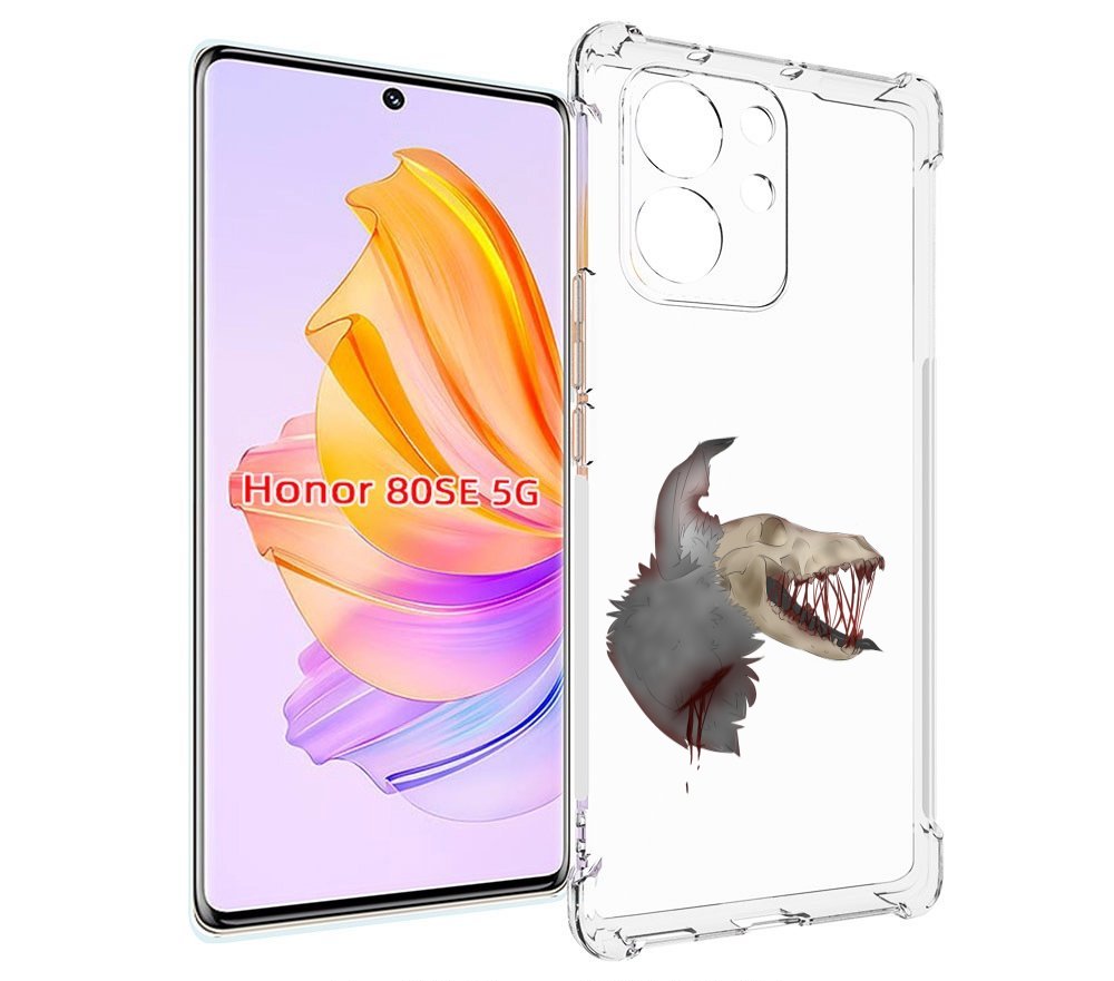

Чехол MyPads кровавый-череп для Honor 80 SE, Прозрачный, Tocco