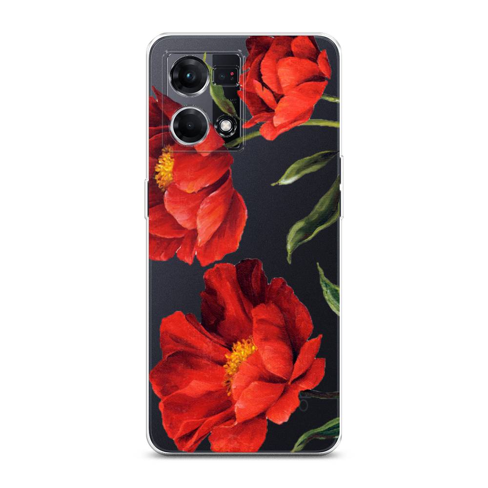 

Чехол Awog на Oppo Reno 8 4G "Красные маки", Красный, 2511450-8