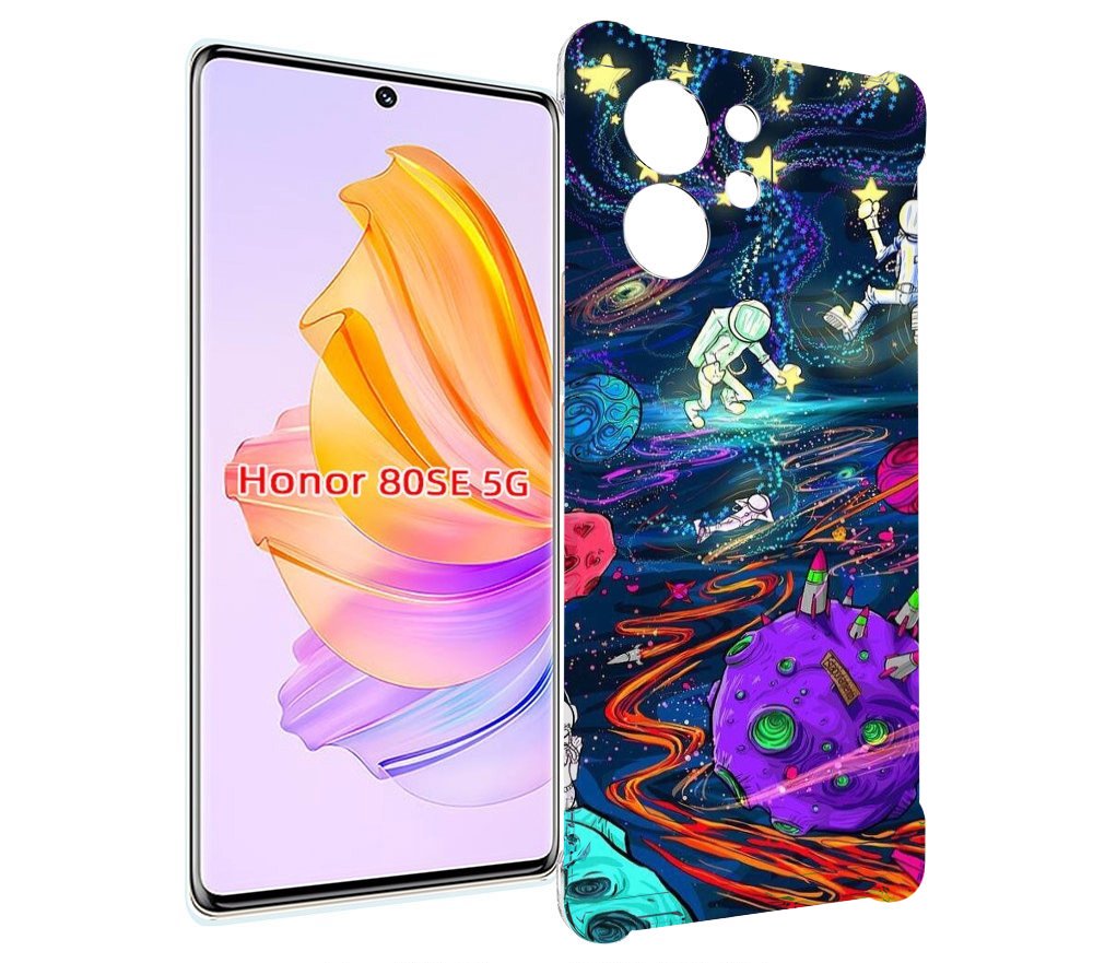 

Чехол MyPads красочный космос для Honor 80 SE, Прозрачный, Tocco