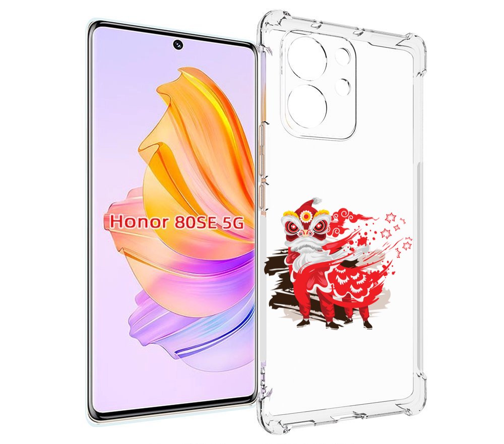 

Чехол MyPads красный-карнавал для Honor 80 SE, Прозрачный, Tocco