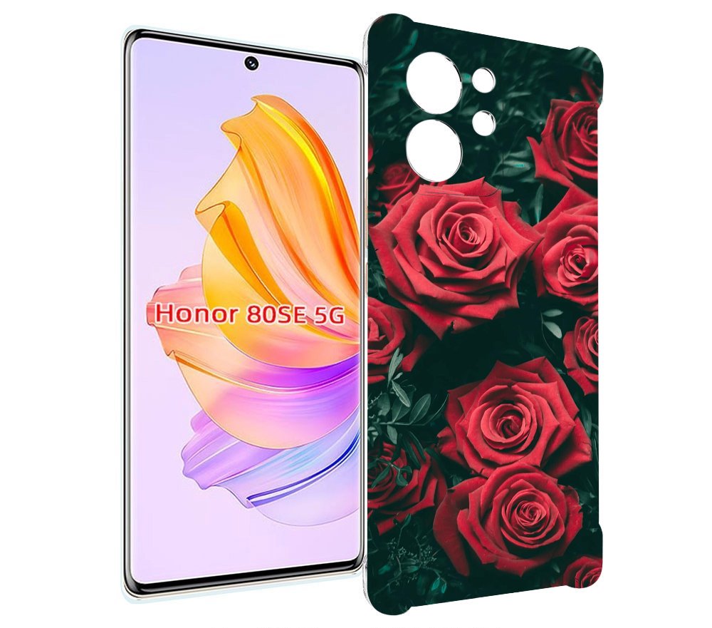 

Чехол MyPads красные-бархатные-розы для Honor 80 SE, Прозрачный, Tocco