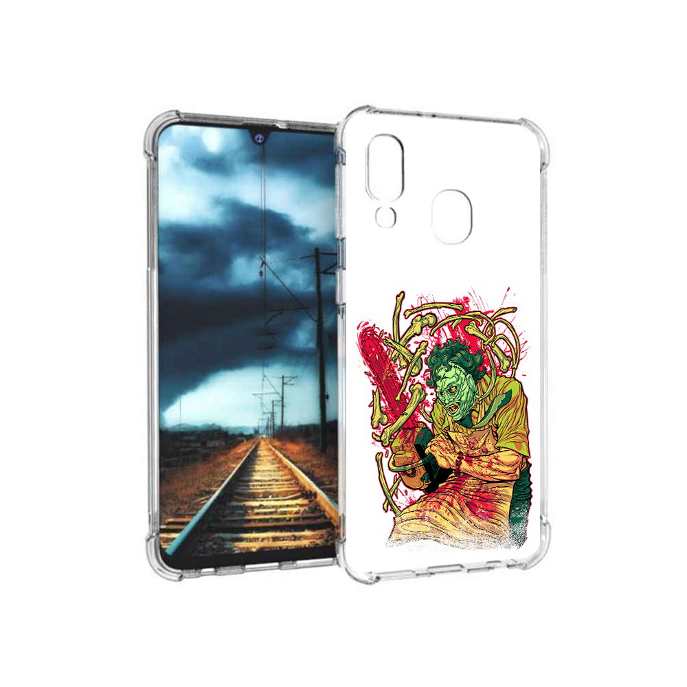 

Чехол MyPads Tocco для Samsung Galaxy A40 яркий мясник (PT128655.504.711), Прозрачный, Tocco