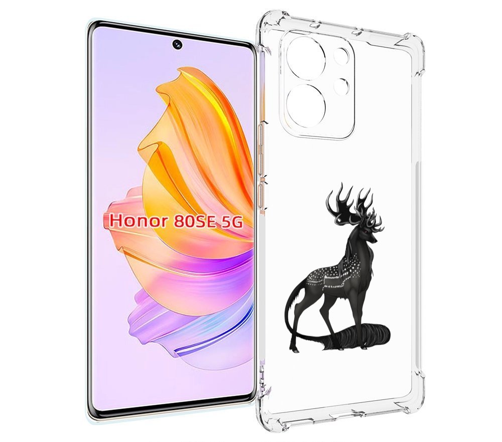 

Чехол MyPads красивый-черный-олень для Honor 80 SE, Прозрачный, Tocco